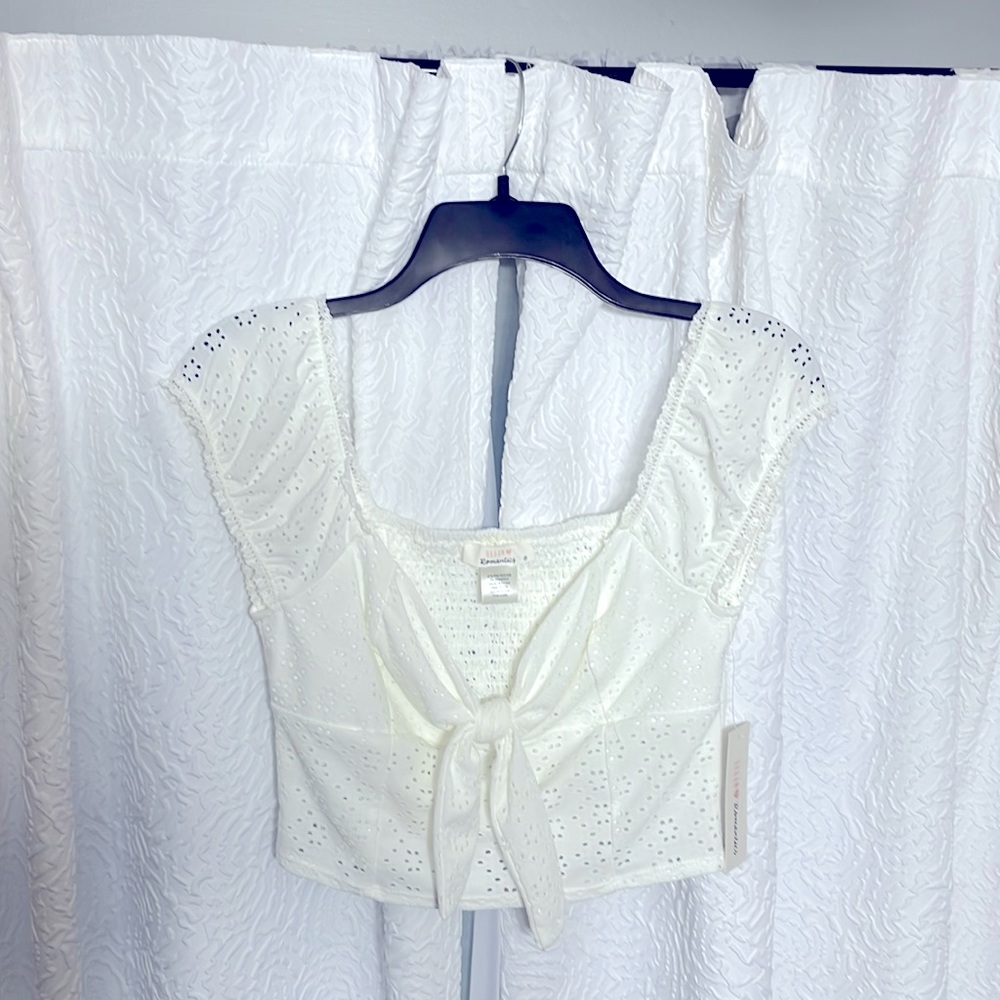 Eyelet Crop Top